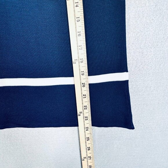 Vintage Neusteters Sweater Women S Blue Knit Short Sleeve Zip Back - Picture 9 of 10